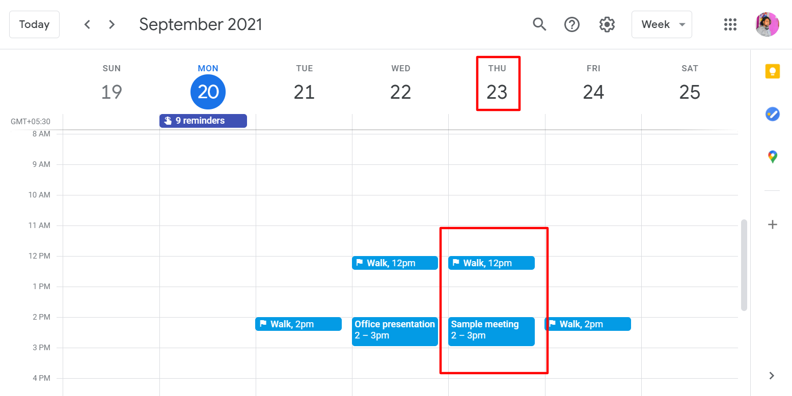 So erstellen und bearbeiten Sie Ziele in Google Kalender - Google Calendar Desktop 2