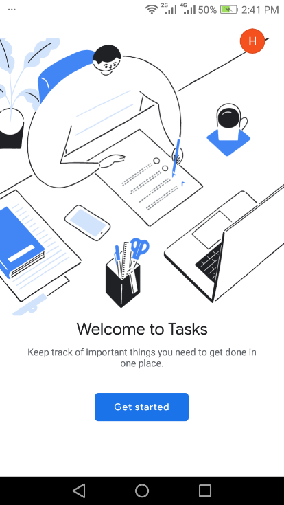 Google Tasks - Get Started Page