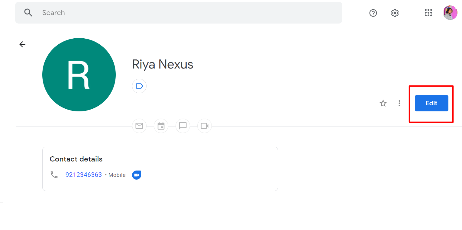 Google contacts change pro pic