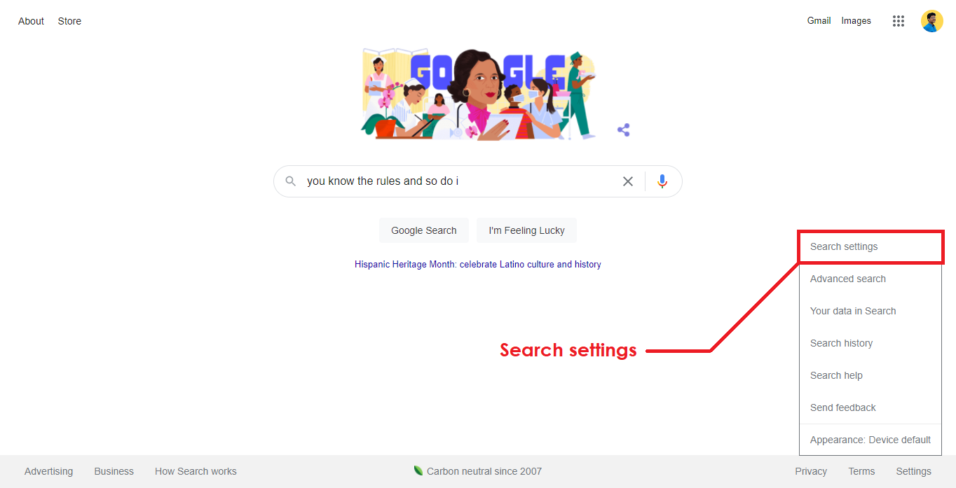 Google-web-search-settings