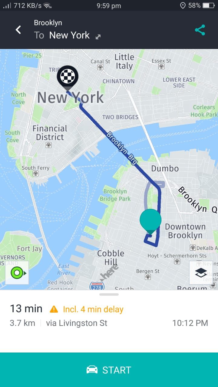 HERE WeGo - Directions from Brooklyn to New York City
