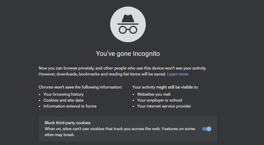 Incognito Mode Chrome 2021