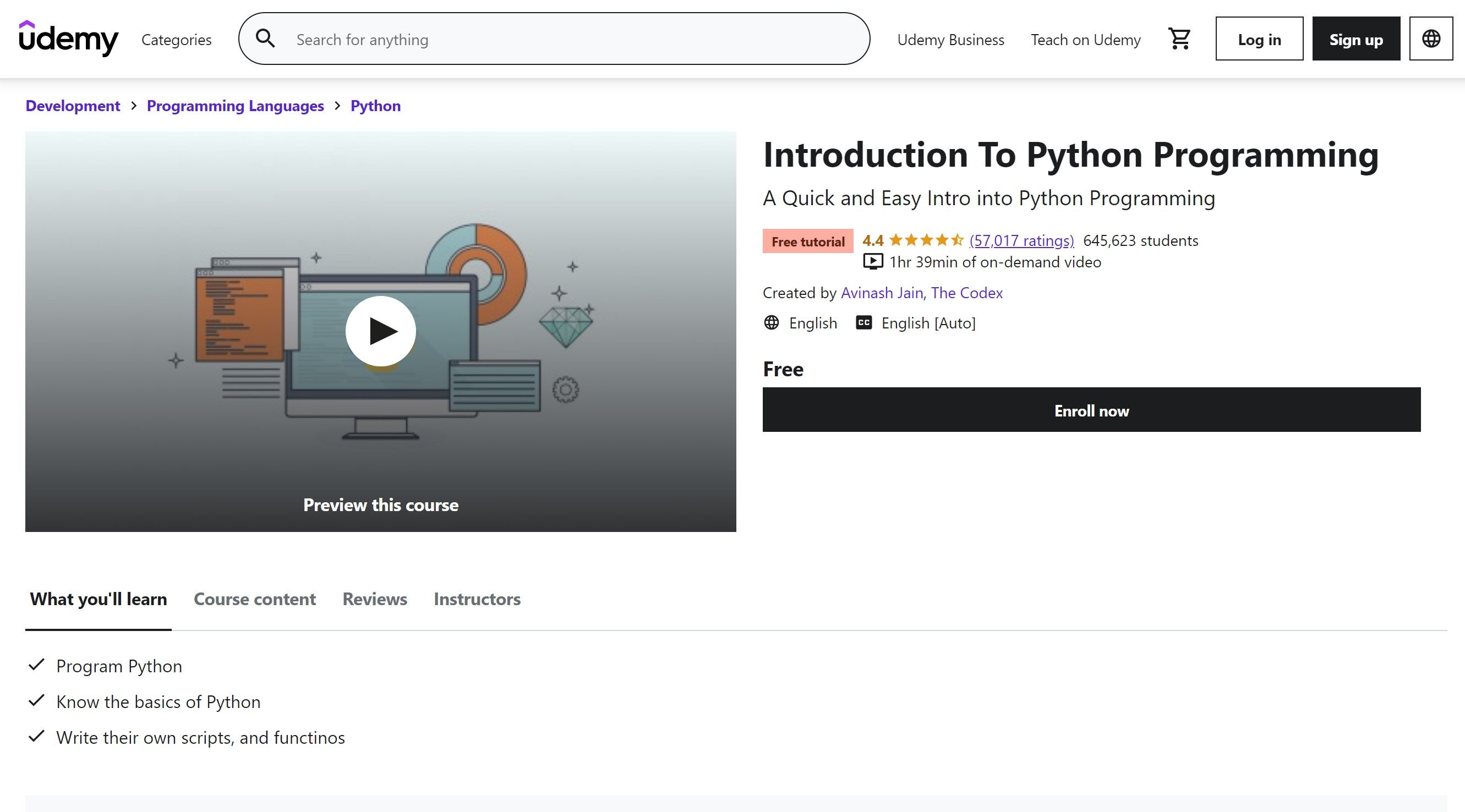 Python kostenlos lernen - Introduction To Python Programming