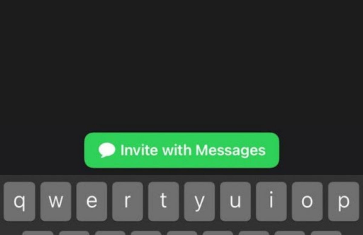 Invite with messages FaceTime button