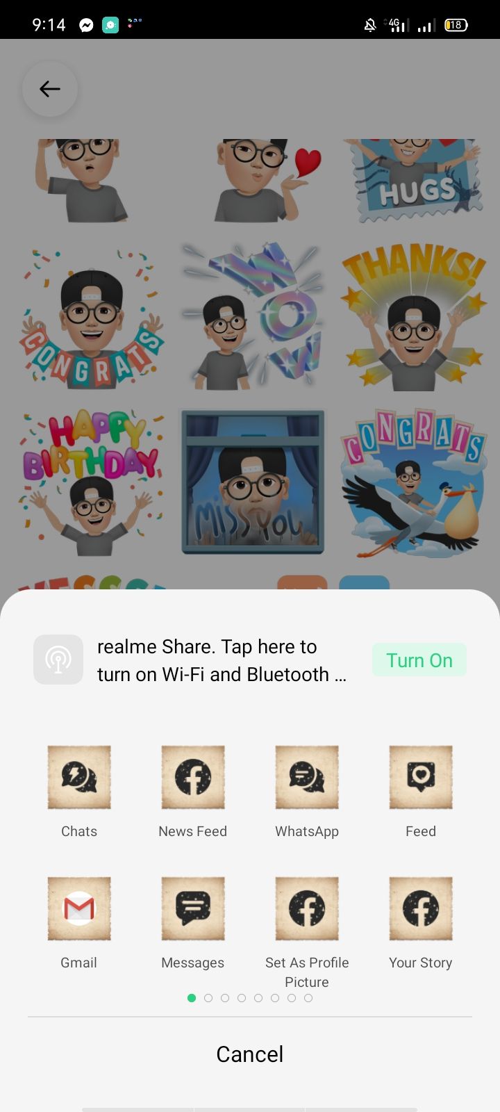 List of Options to Share Facebook Avatar Externally