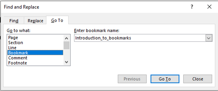 How to Use the Bookmarks Feature in Microsoft Word