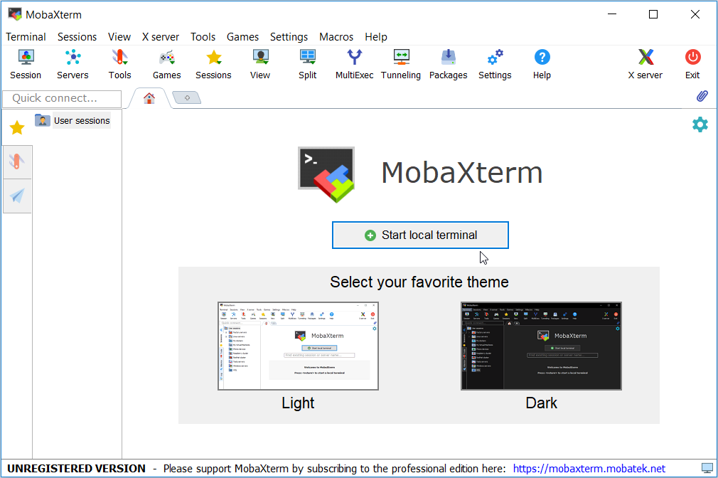 MobaXterm interface