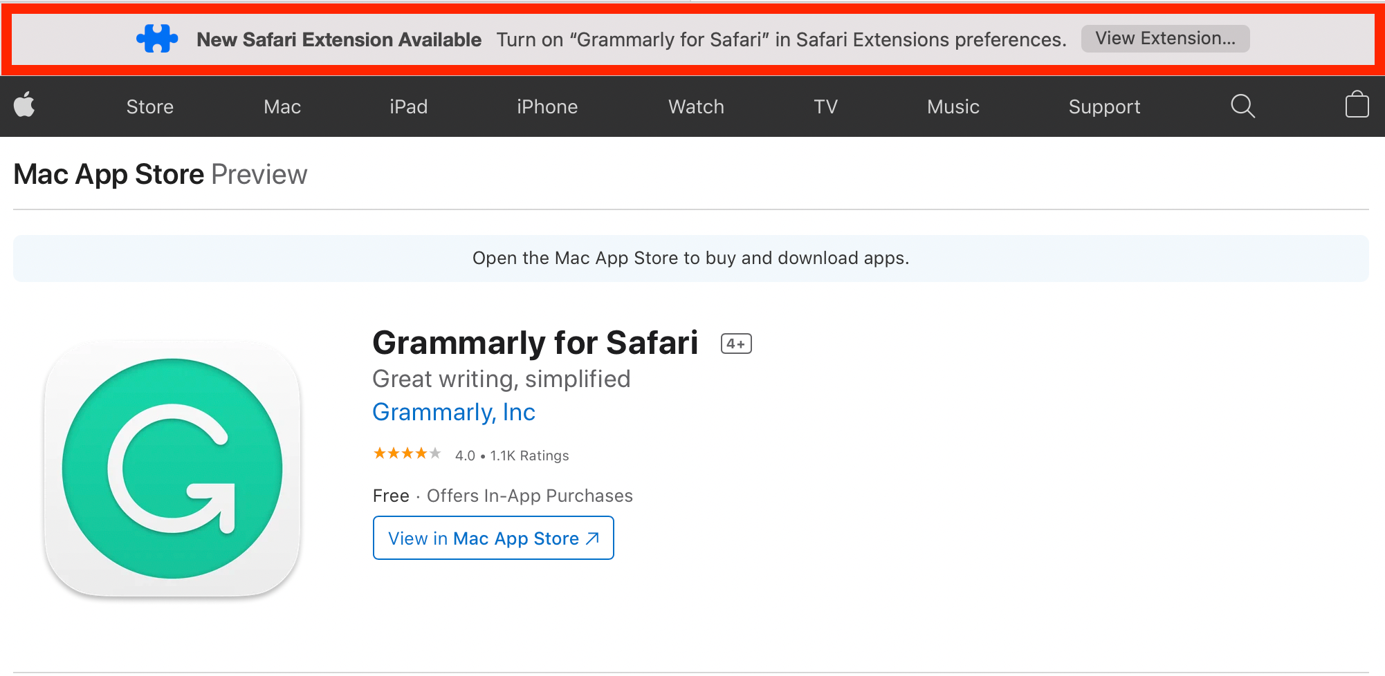 New Safari Extension Available