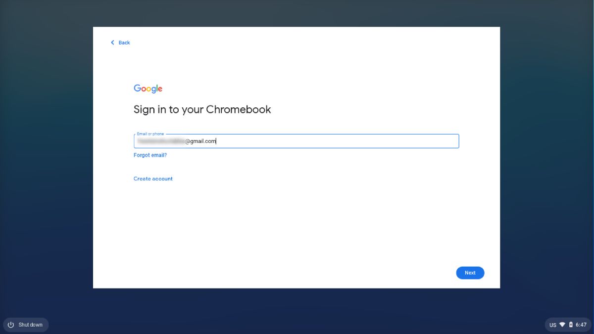 So fügen Sie Benutzerkonten auf dem Chromebook hinzu und entfernen sie - New user account sign in window