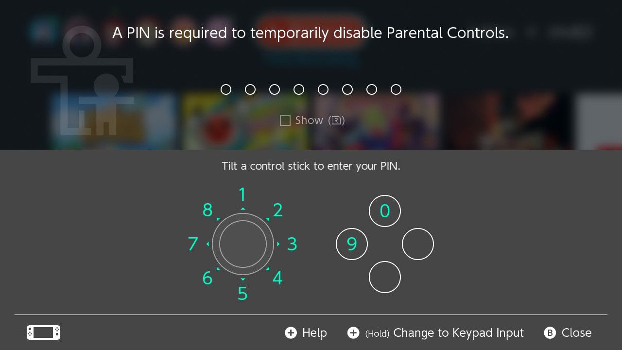 Nintendo Switch Parental Control Pin Code