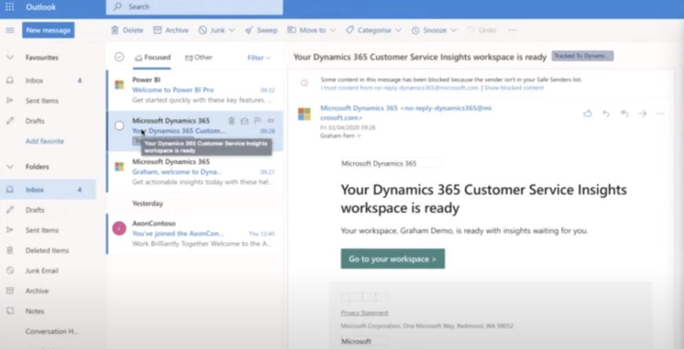 Microsoft Dynamics 365 integration with outlook