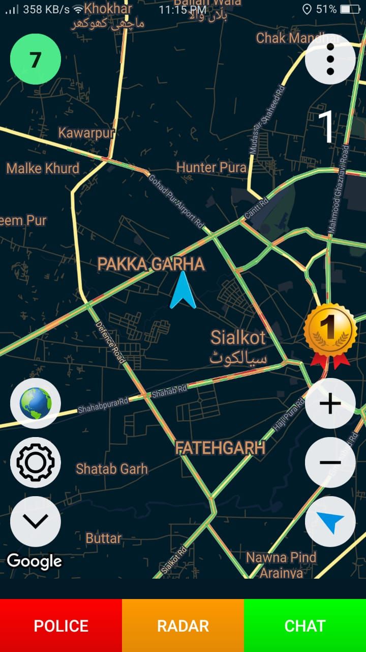 Police Detector - Map View