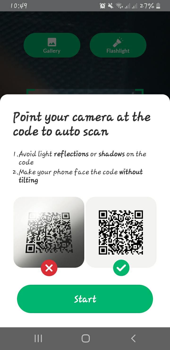 QR Code Reader and Scanner - Welcome Screen