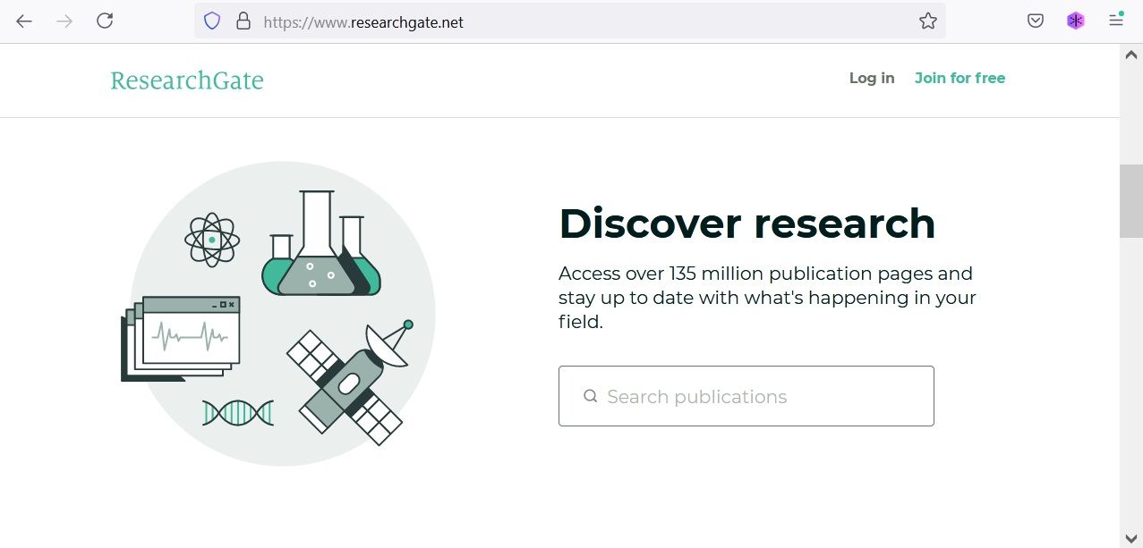 ResearchGate website screenshot