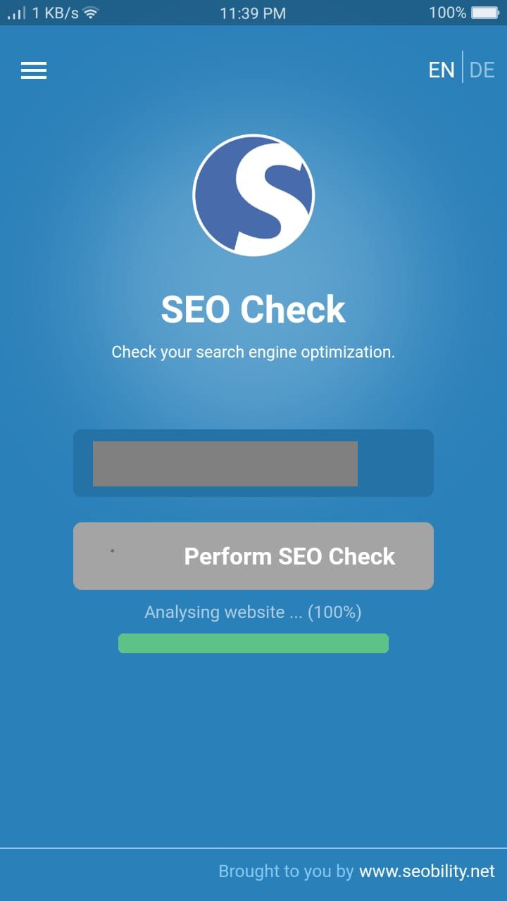 SEO Check App - Enter Your Website URL