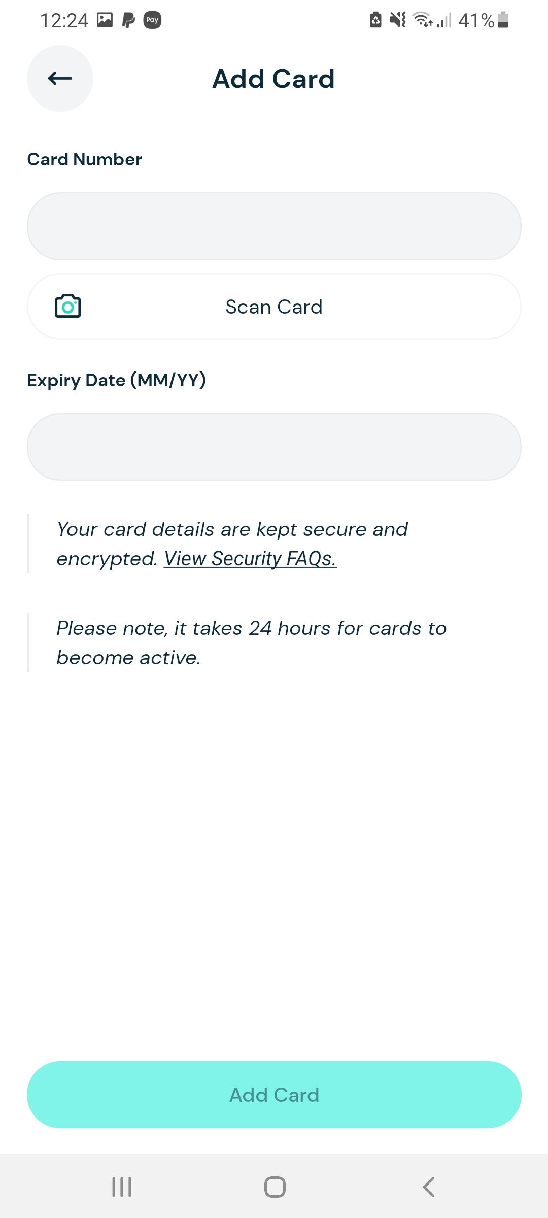 how to add card details to airtime rewards