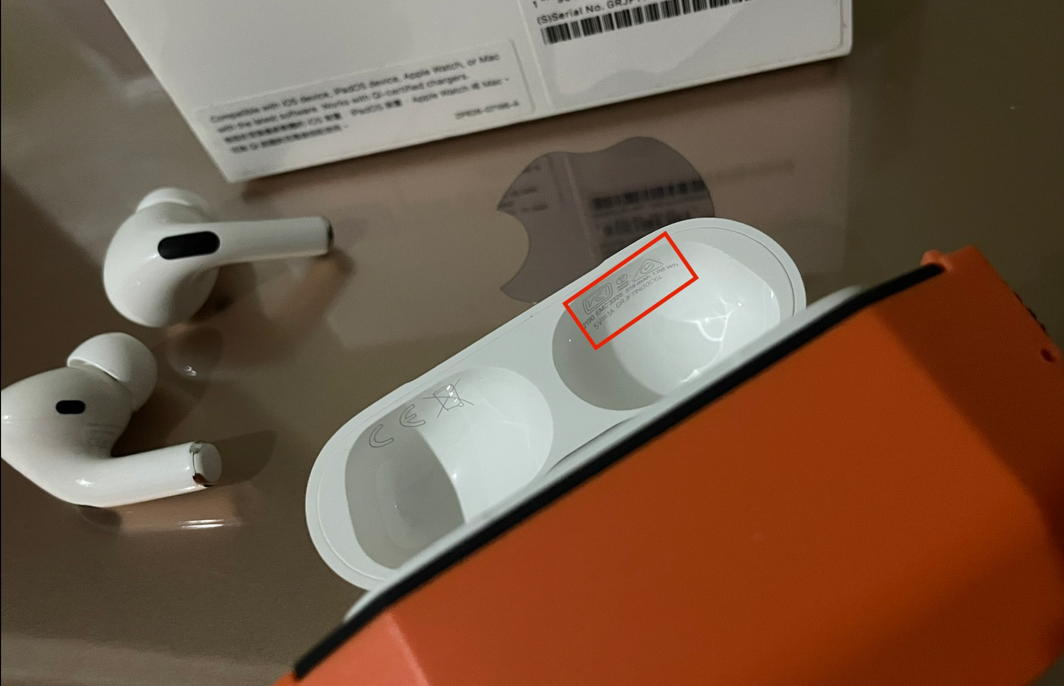 Serial Number on AirPods Case