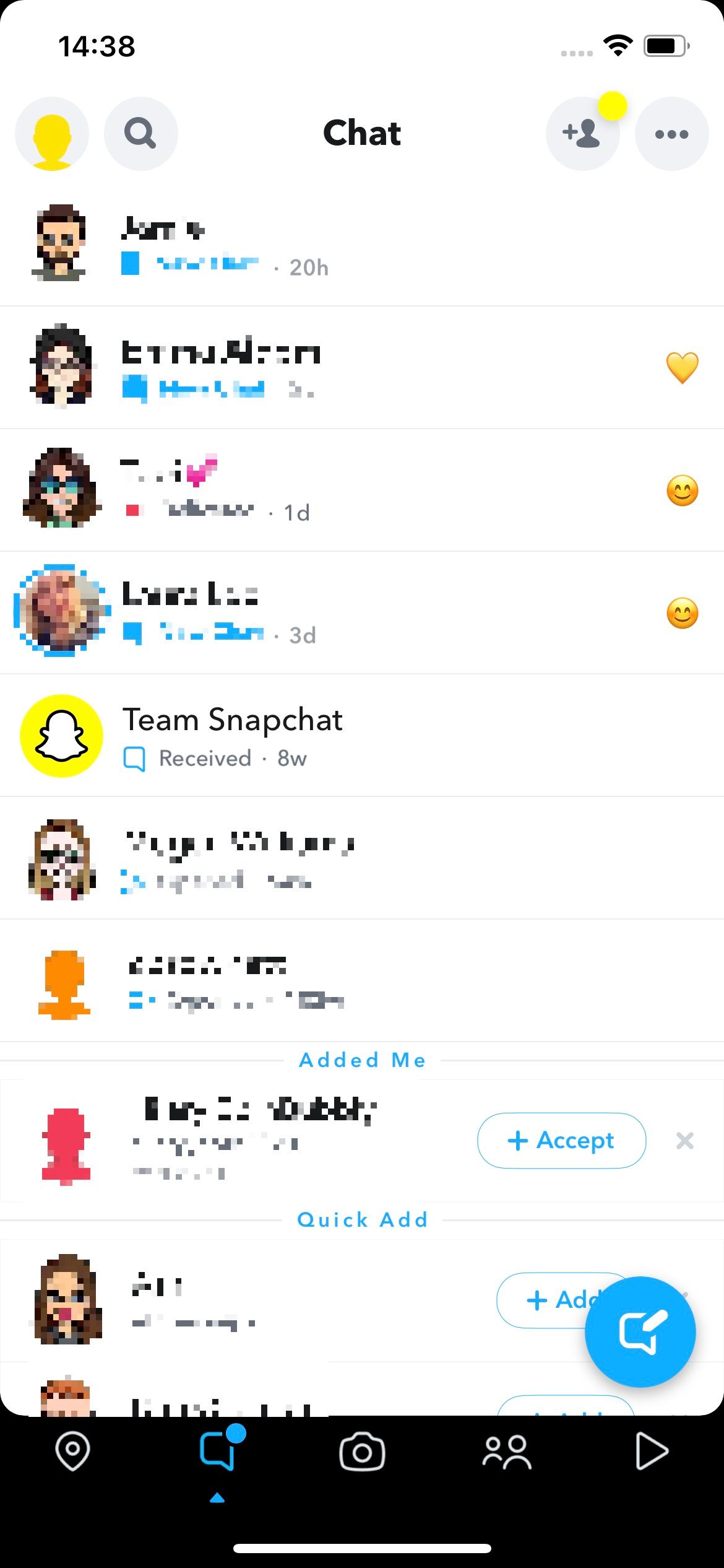 find friends on Snapchat Chat
