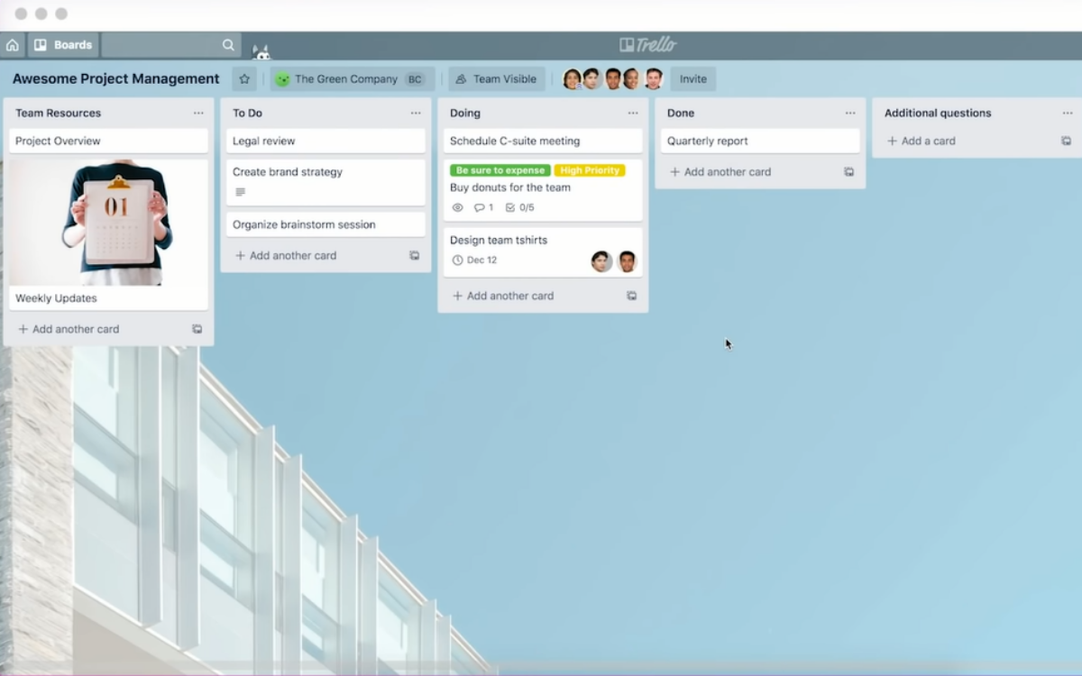 Trello Application Window