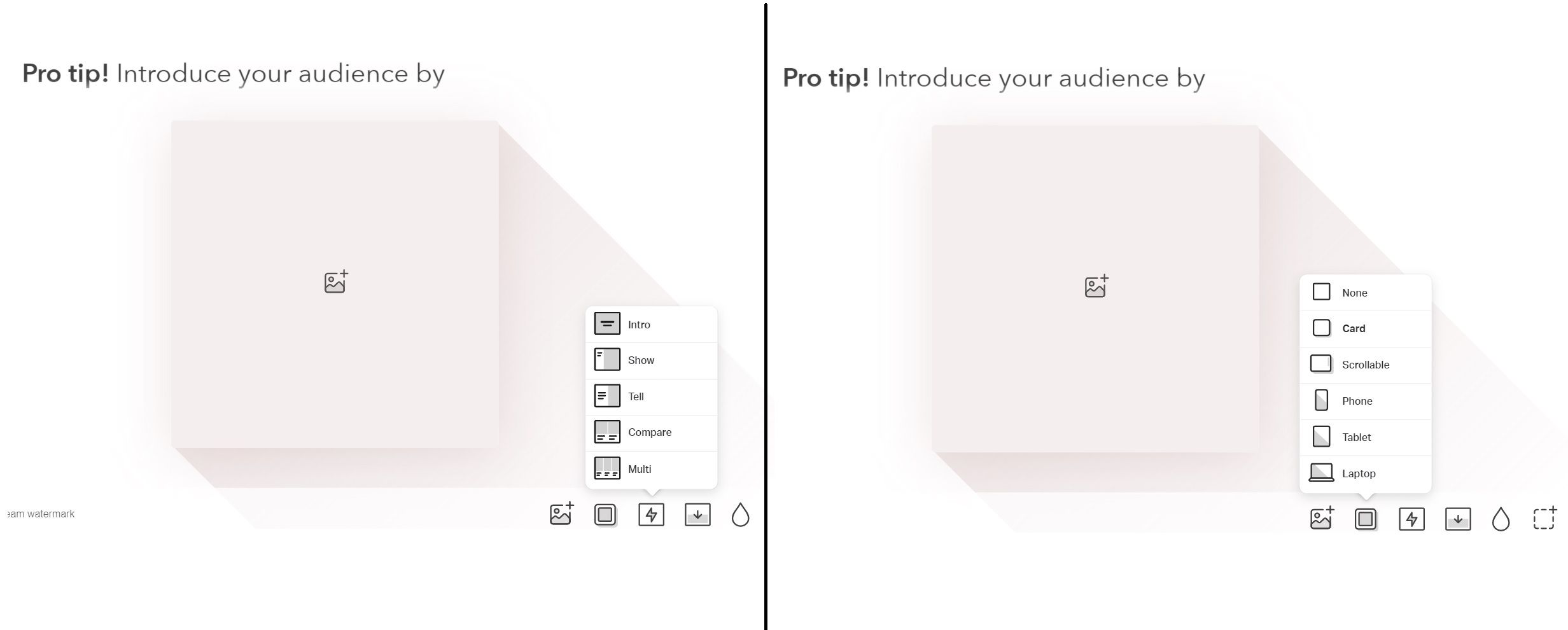 Two-layouts on slide on Paste