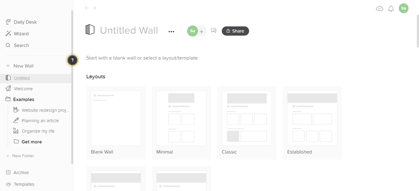 6 Funktionen der Walling App zum visuellen Anordnen von Aufgaben - Walling New Wall 1