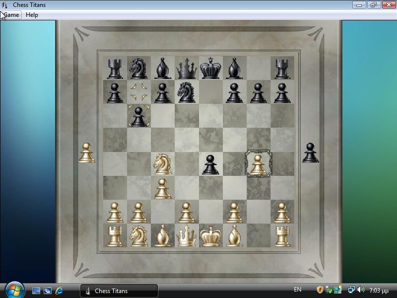 Chess Titans, one of the games included with Windows Vista