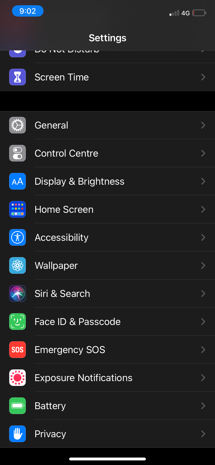 accessibility in settings