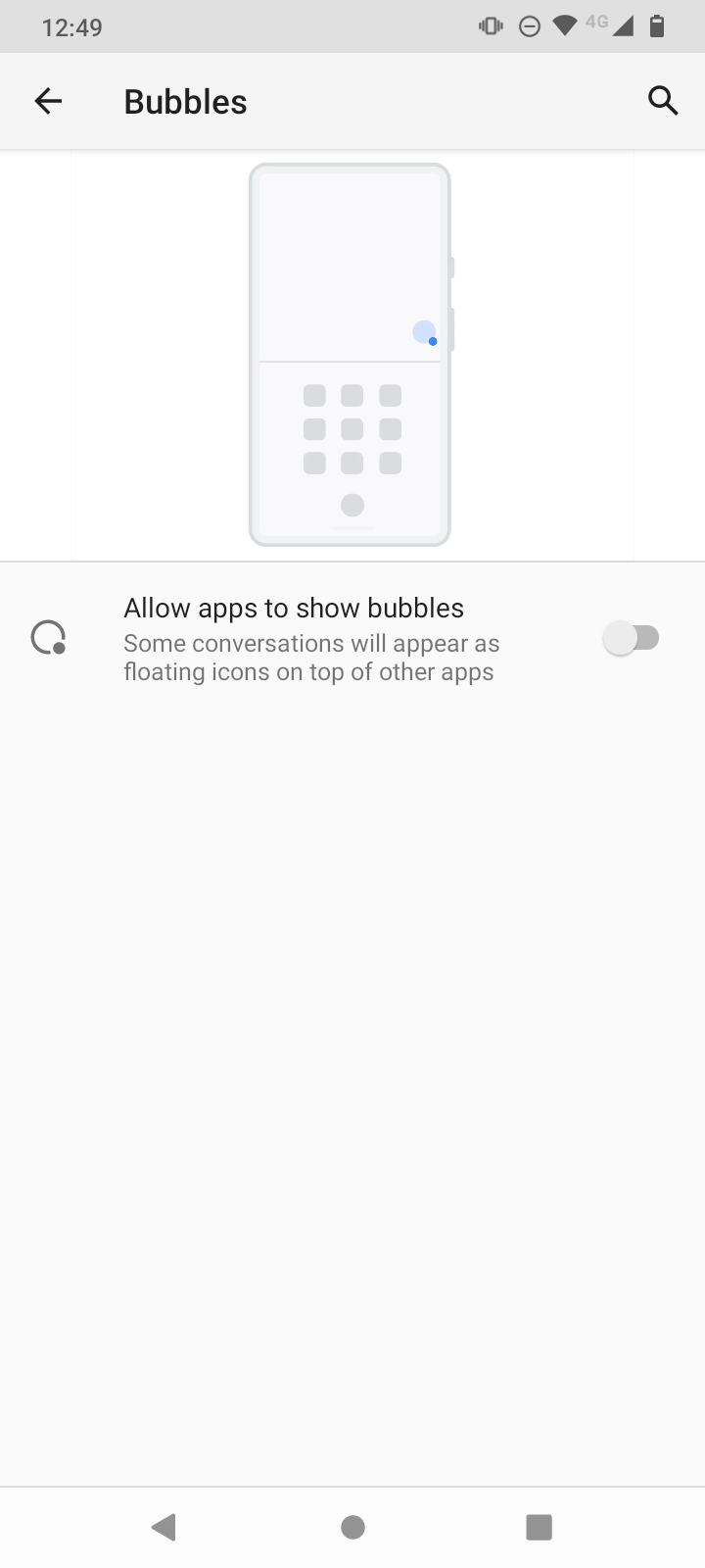 android bubble