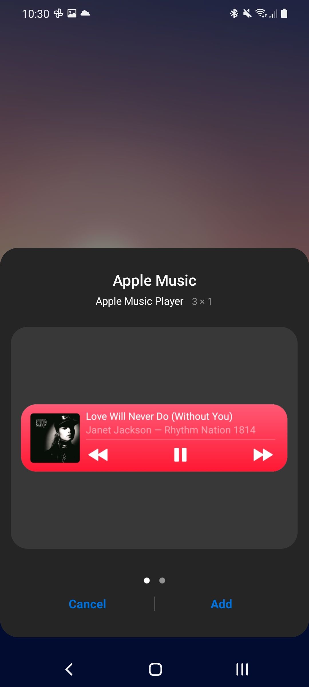 apple music android widget