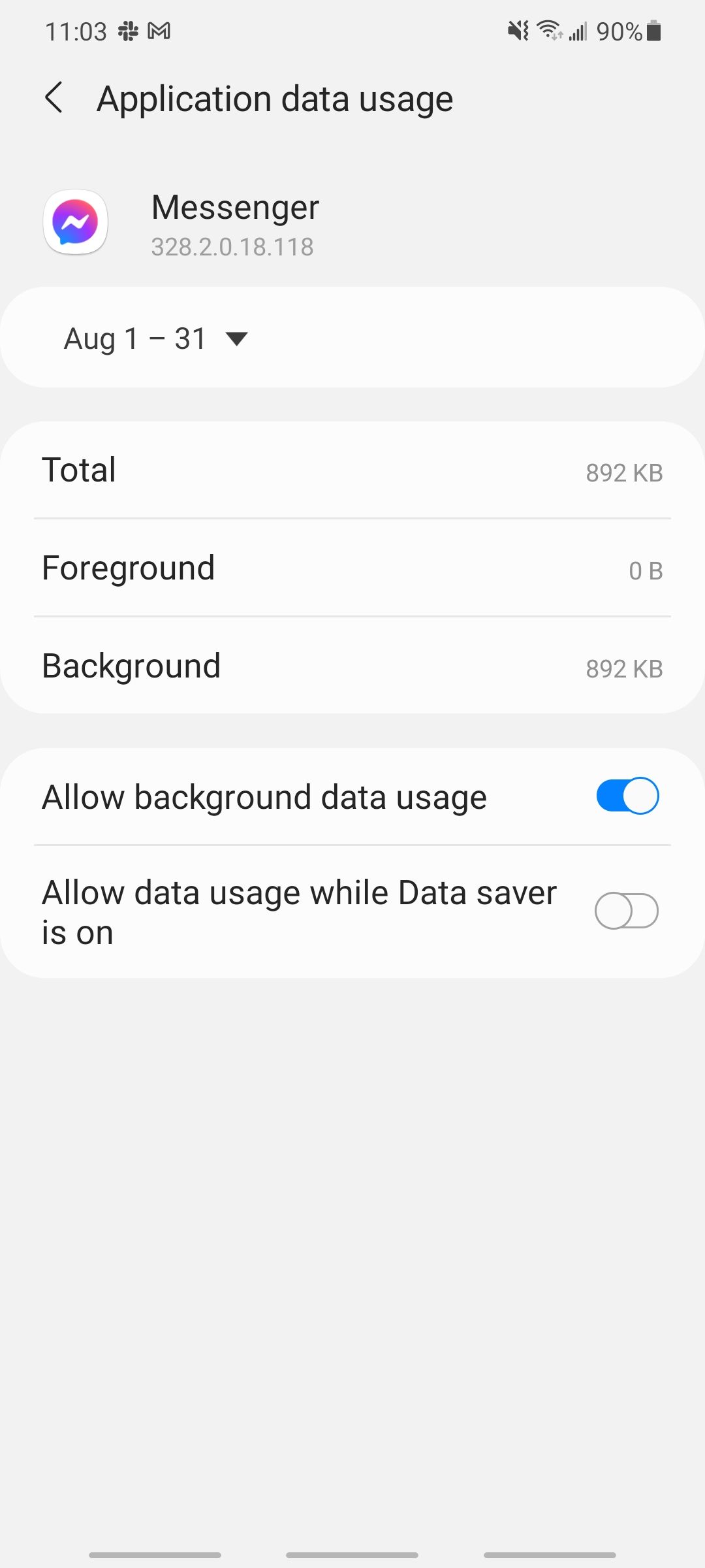 application background data usage from facebook messenger