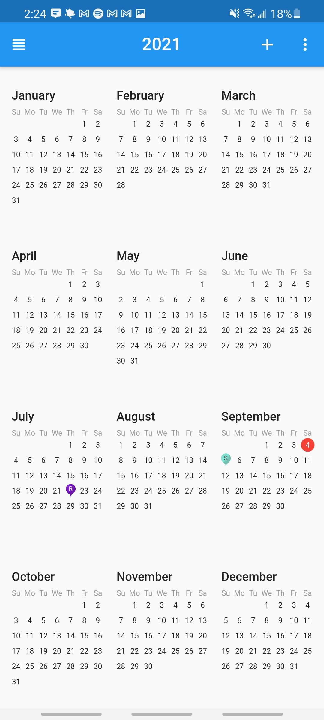 birthday calendar reminder app calendar view