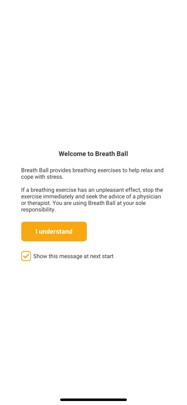 breath ball startup page