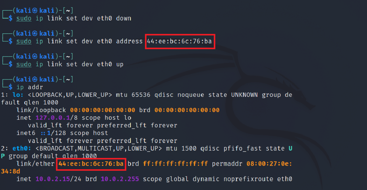 get mac address on linux