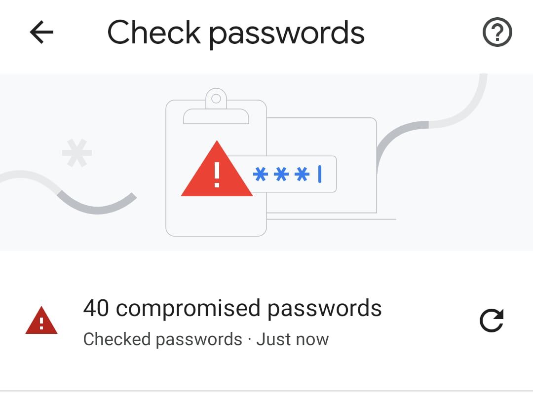 chrome android compromised password