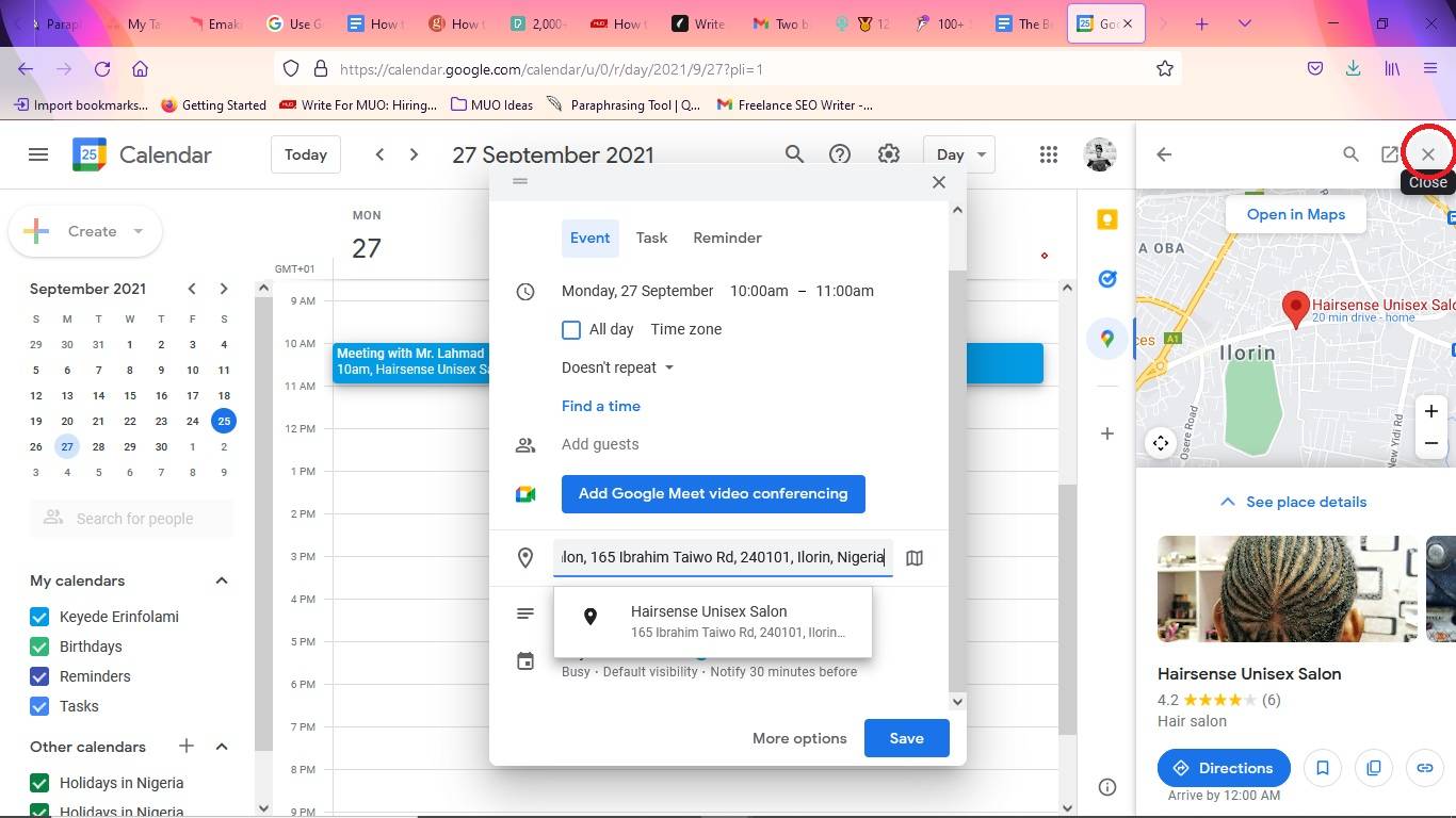 How To Use Google Maps With Google Calendar To Preview An Event Location
