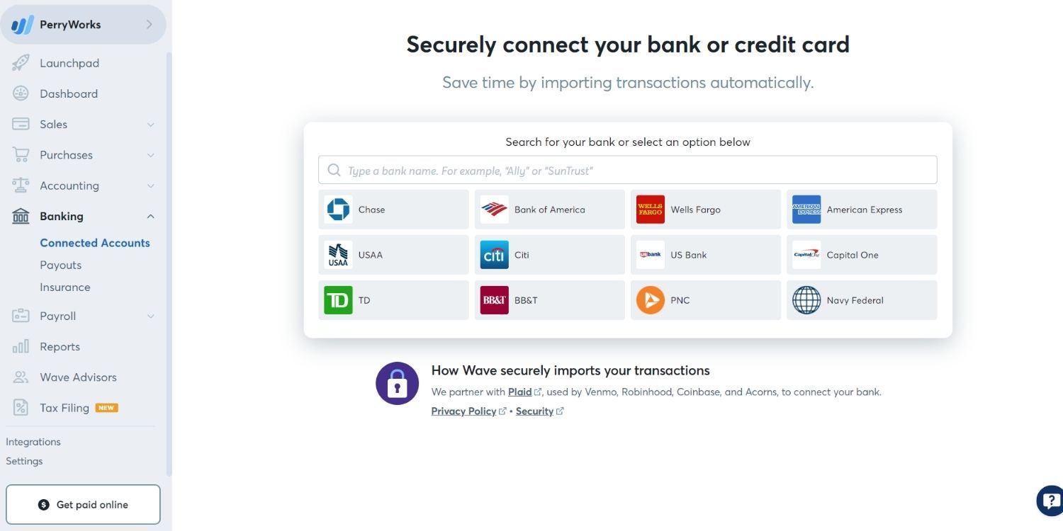 connected bank accounts