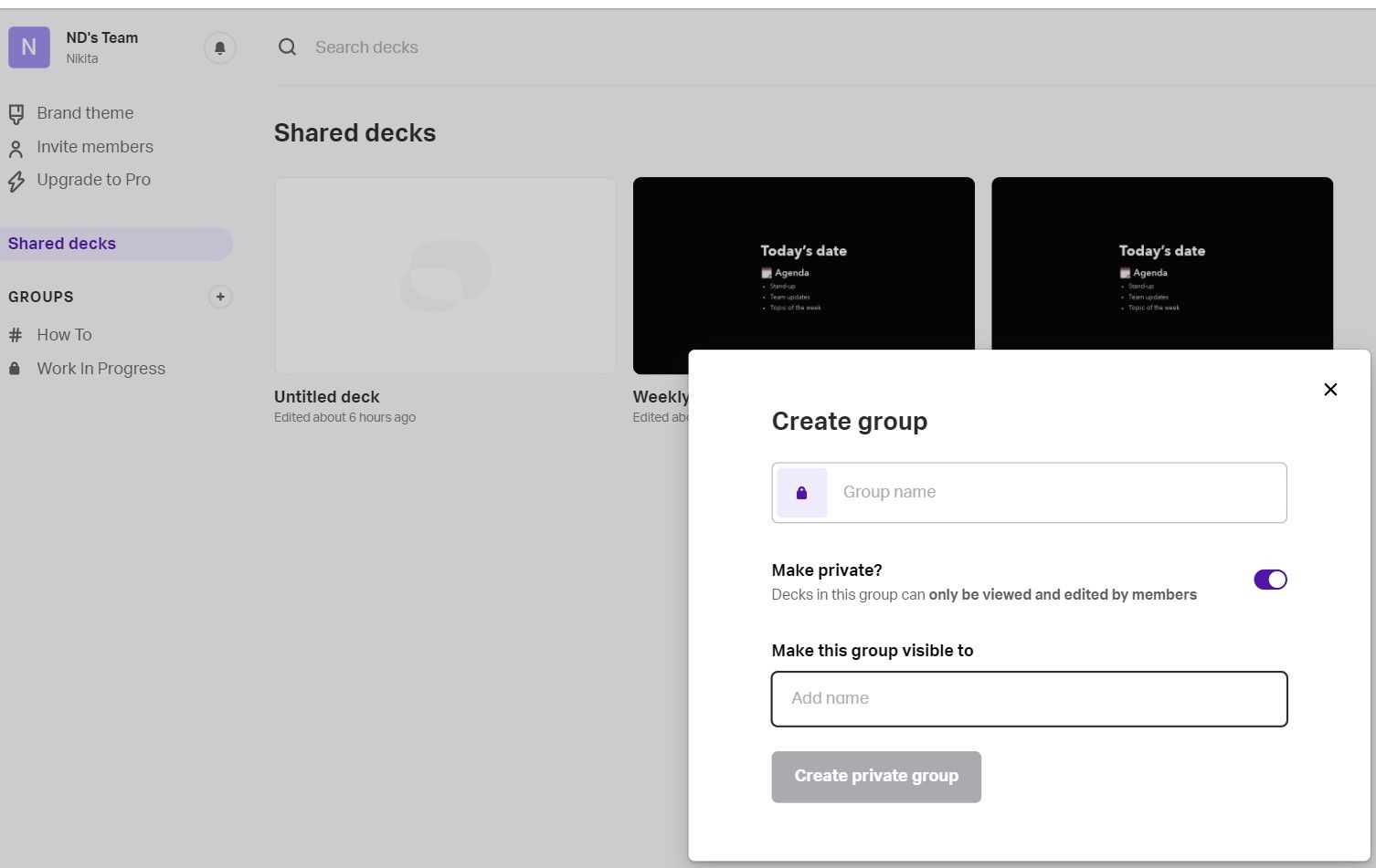 create-groups on Paste