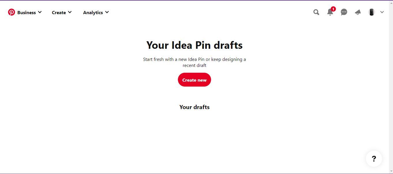 create new idea pin on pinterest