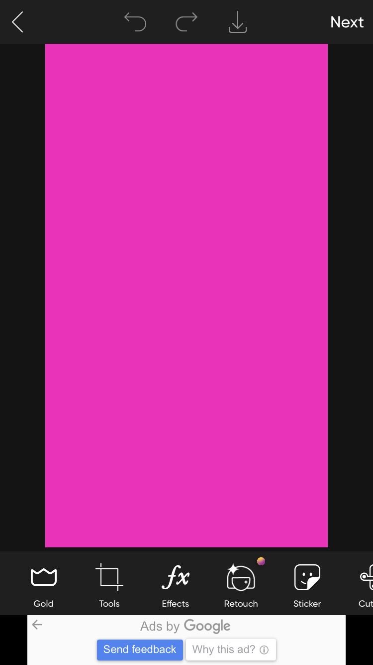 Create Pink Screen PicsArt