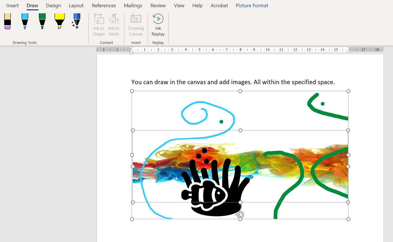 So zeichnen Sie mit Stiftwerkzeugen in Microsoft Word - draw canvas and add art on microsoft word