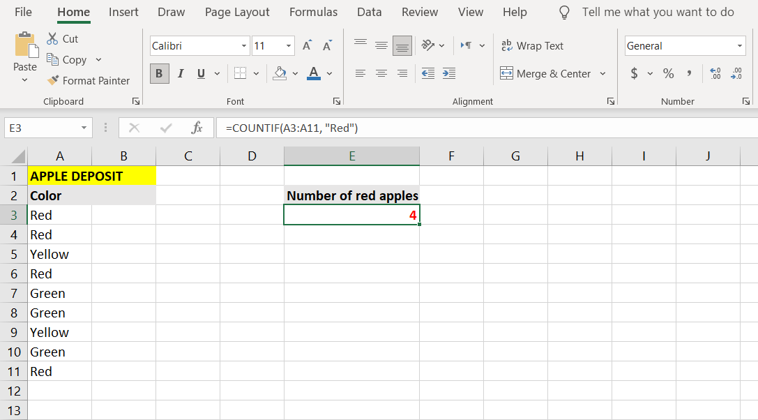 So verwenden Sie die Funktion ZÄHLENWENN und ZÄHLENWENN in Excel - excel countif results