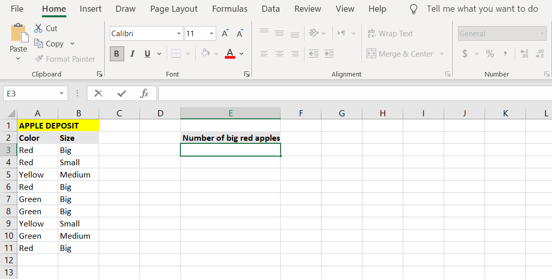 So verwenden Sie die Funktion ZÄHLENWENN und ZÄHLENWENN in Excel - excel countifs result