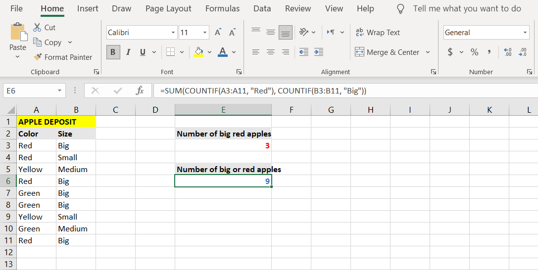 So verwenden Sie die Funktion ZÄHLENWENN und ZÄHLENWENN in Excel - excel sum countif