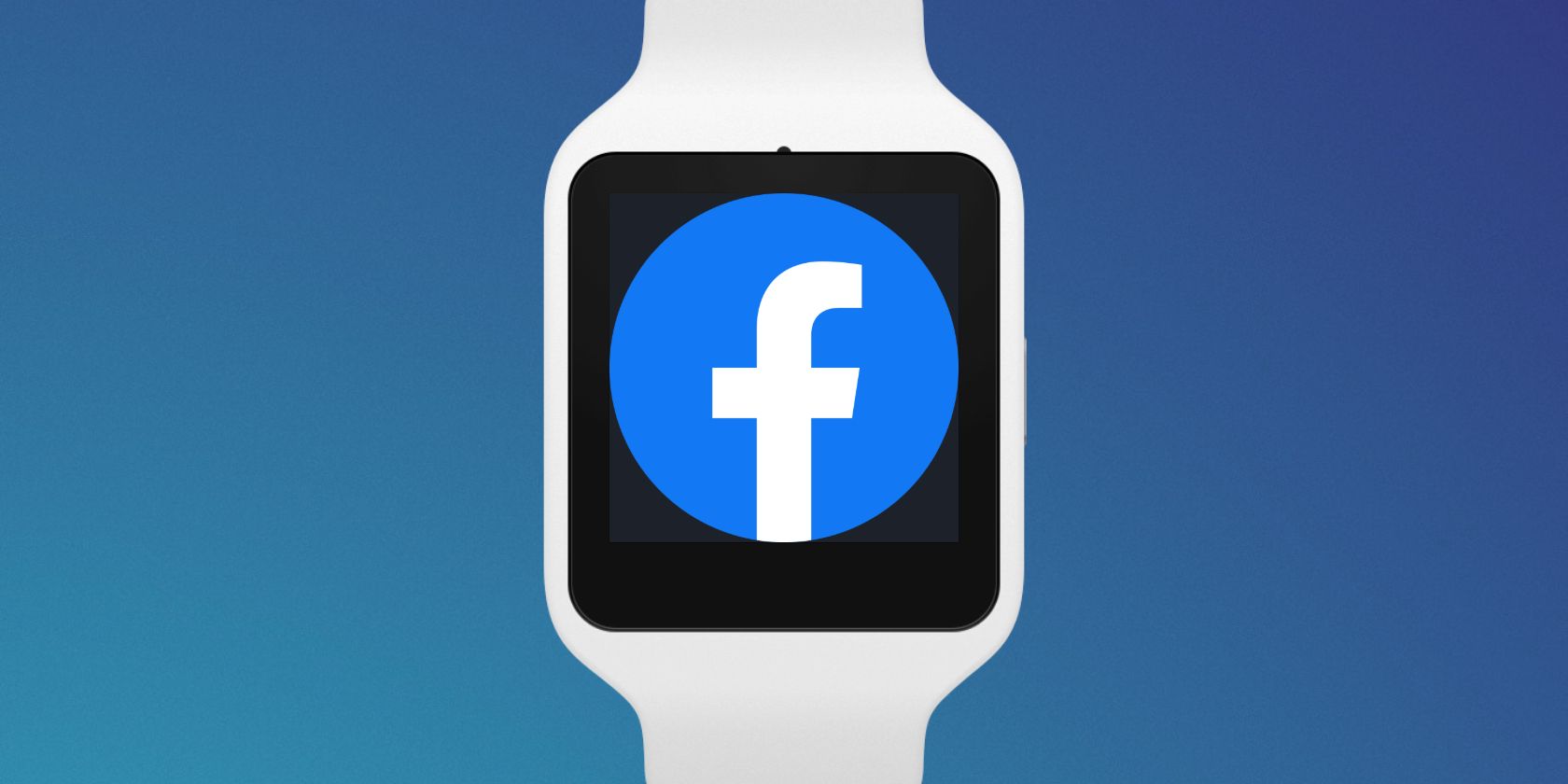 Facebook logo on smartwatch display