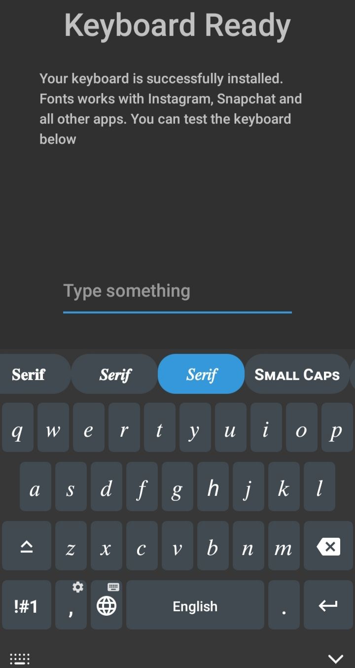 fonts app keyboard screenshot 