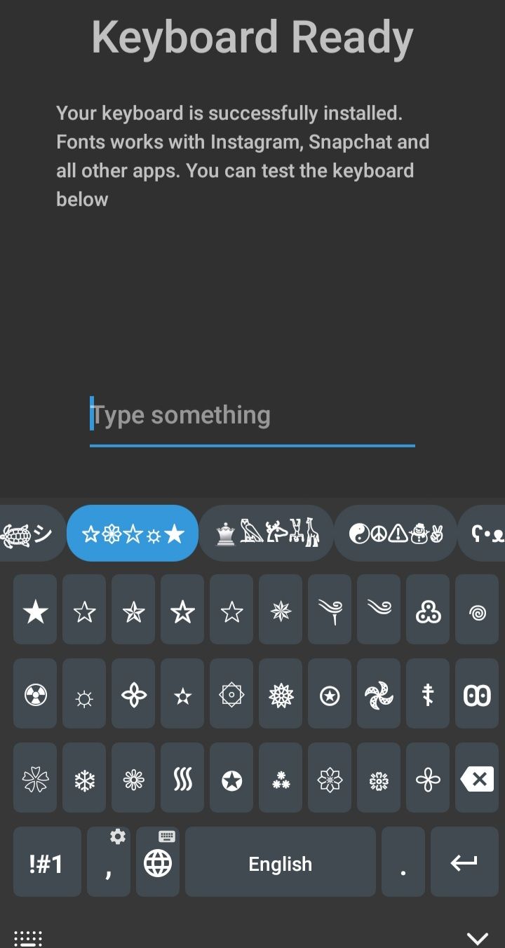 fonts app keyboard screenshot