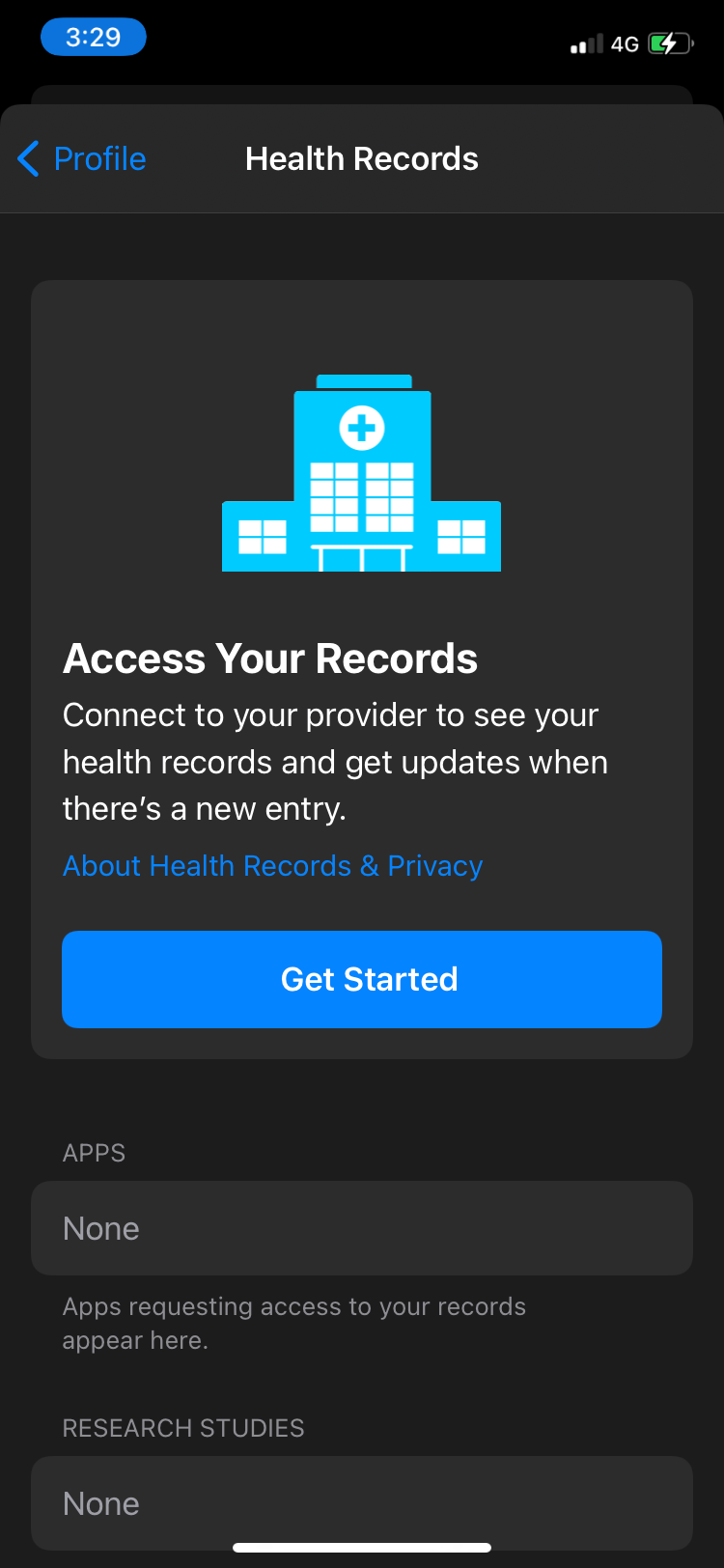 get started on health records