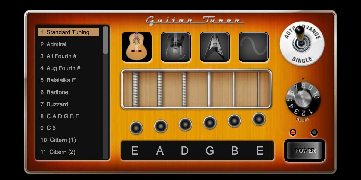 gieson tuner interface - 6 accordatori per chitarra che puoi usare sul tuo Mac