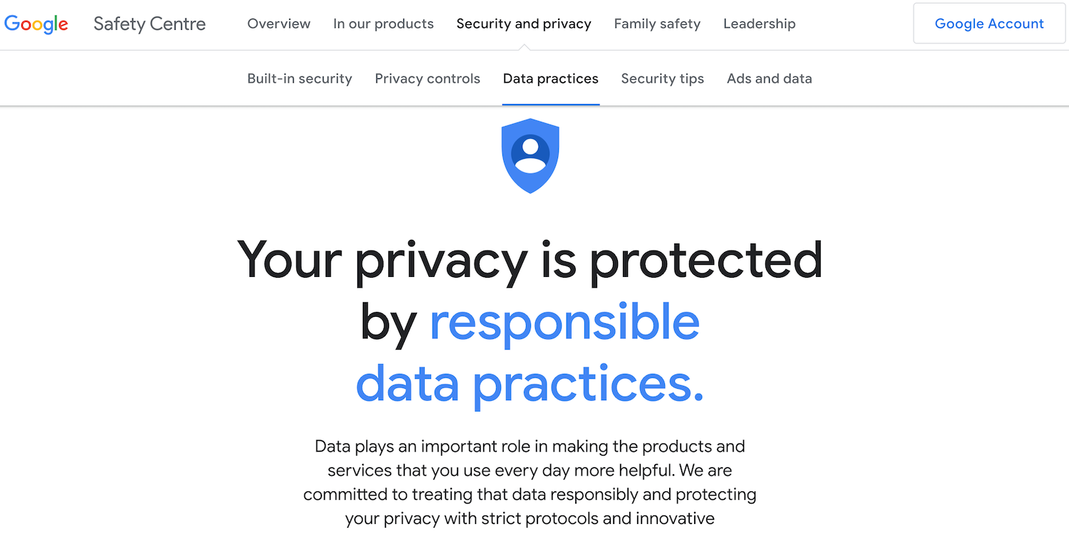 googles data privacy
