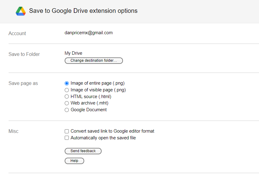 google drive extension